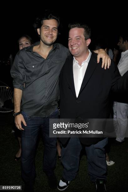 Scott Sartiano and Jeff Beacher attend THE CINEMA SOCIETY & 2IST Host The After Party for "TWELVE" at Le Bain at The Standard Hotel on July 28, 2010...