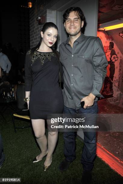 Michelle Trachtenberg and Scott Sartiano attend THE CINEMA SOCIETY & 2IST Host The After Party for "TWELVE" at Le Bain at The Standard Hotel on July...