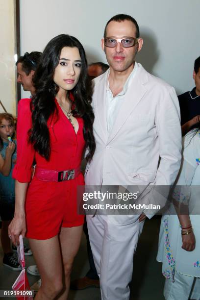 Ivana Pur and Karim Rashid attend DAVID LACHAPELLE'S AMERICAN JESUS Solo Exhibition at Paul Kasmin Gallery on July 13th, 2010 in New York City.