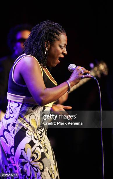 Sharon Jones performs with her band The Dap-Kings live on day two of the North Sea Jazz Festival at Ahoy on July 12, 2008 in Rotterdam, Netherlands.