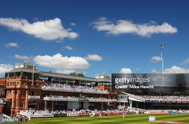 General view during day four of the First Test match between England and South Africa at Lord's Cricket Ground on July 13, 2008 in London, England.