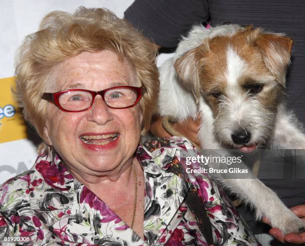 Dr. Ruth Westheimer poses at Broadway Barks 10 in Shubert Alley on July 12, 2008 in New York City.