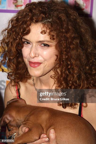 Bernadette Peters poses at Broadway Barks 10 in Shubert Alley on July 12, 2008 in New York City.