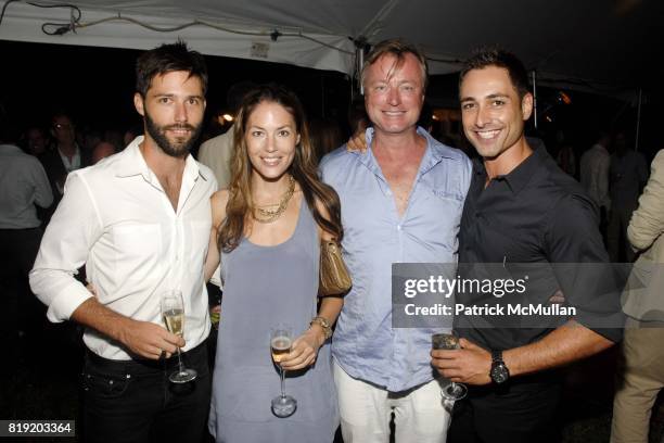 Radan Sturm, Lisa Smith, Teirny and Louis Coraggio attend ACRIA's Annual "Cocktails at Sunset" Presented by Calvin Klein Collection & Vanity Fair at...