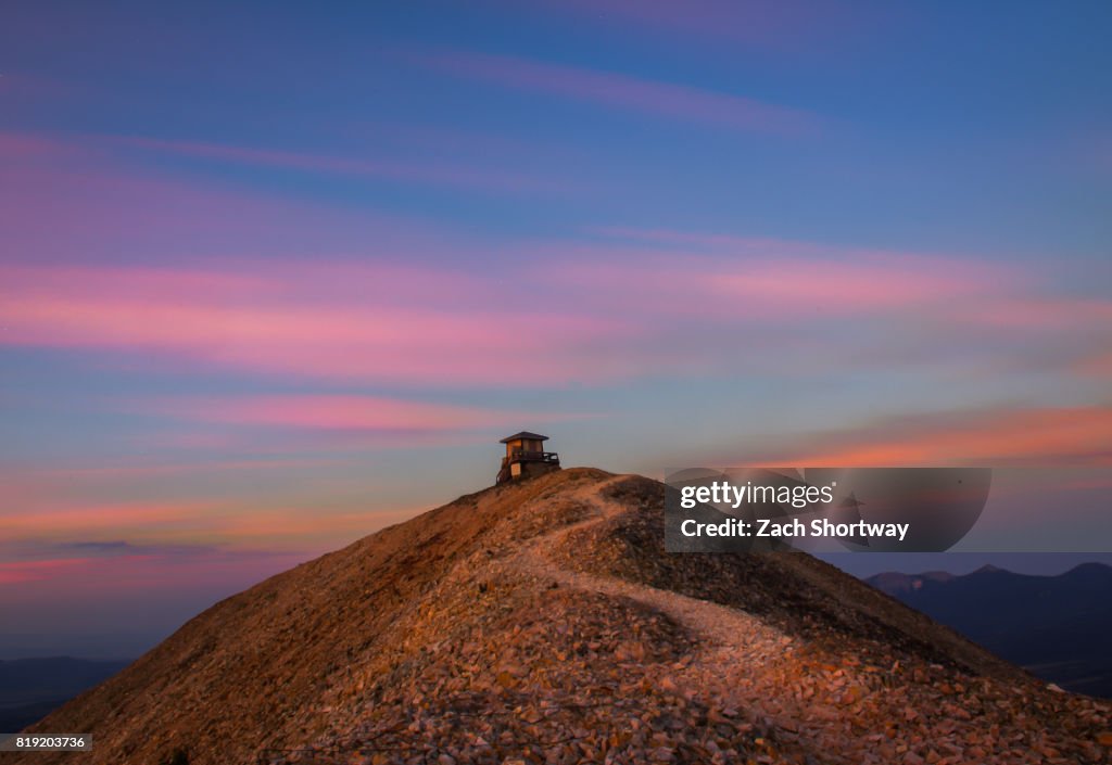 Colorful Sunrise Trail to Fire Watch House