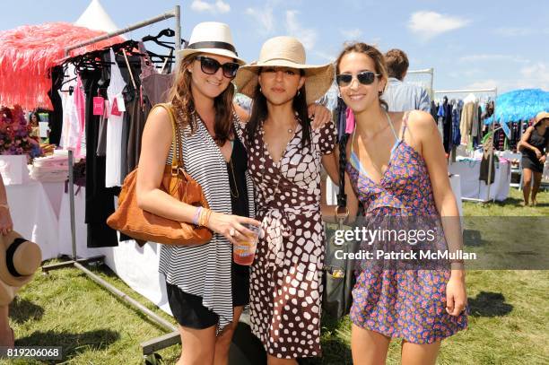 Christina Olsen, Annette Altman and Lindsay Tanne attend YUMMIE TUMMIE By Heather Thomson At Super Saturday at Nova's Ark Project on July 31, 2010 in...