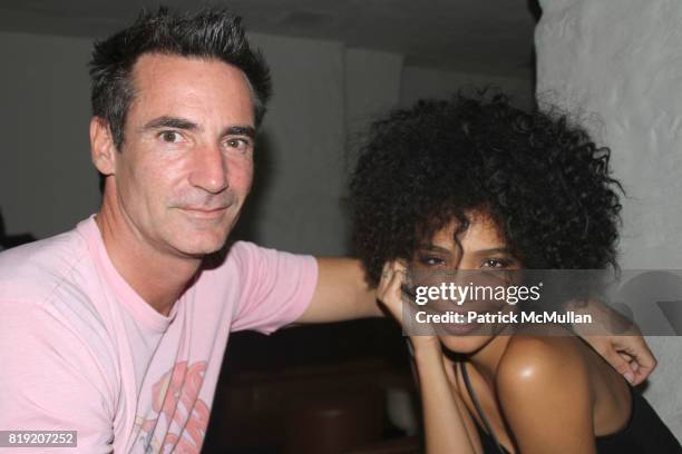 David Warren and Bril Guerreio attend Scott Lipps Birthday Party at Kenmare Restaurant on July 29, 2010 in New York City.