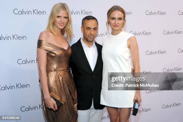 Lara Stone, Francisco Costa and Diane Kruger attend World of CALVIN KLEIN Party to Kick-off Spring 2011 Berlin Fashion Week at Die Munze on July 7,...