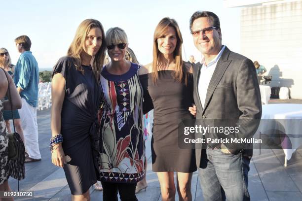 Cristina Cuomo, Marcy Warren, Gayle Sobel, Dr. Howard Sobel attend Toby Tucker Golf Collection Fashion Show at a private location on July 31, 2010 in...
