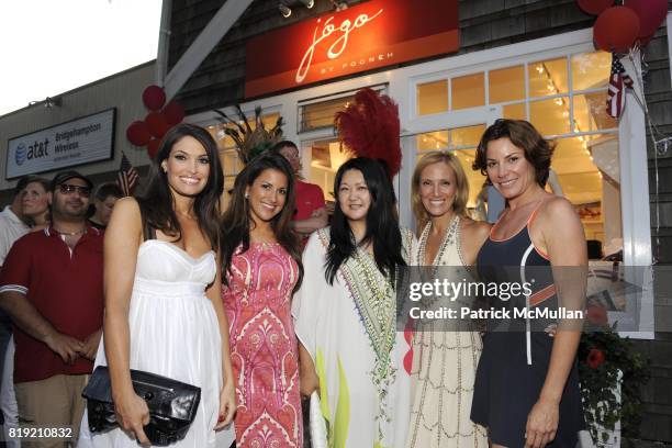 Kimberly Guilfoyle, Gigi Stone, Susan Shin, Pooneh Mohazzabi and Countess LuAnn de Lesseps attend JOGO By POONEH Opening at Jogo on July 31, 2010 in...