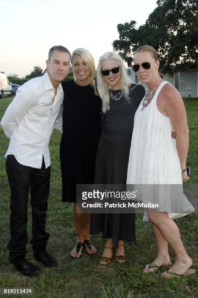 Josh Reed, Lauren Dudley, Blake Olmstead and Jennifer Crawford attend ACRIA's Annual "Cocktails at Sunset" Presented by Calvin Klein Collection &...