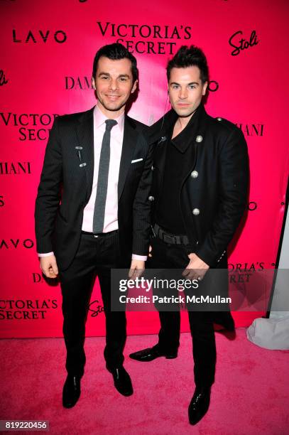 Cristian Archirili and Richard Wheeler attend VICTORIAS SECRET Fashion SHow After-Party Red-Carpet Arrivals at LAVO NYC on November 10, 2010 in New...