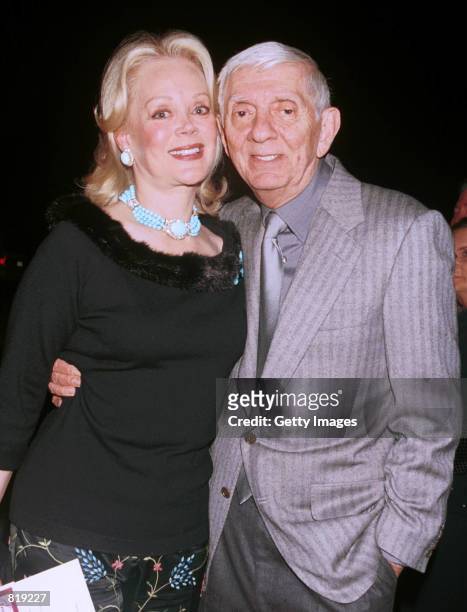 Producer Aaron Spelling and his wife Candy attend the Spago closing party hosted by celebrity chef Wolfgang Puck and his wife Barbara Lazaroff March...