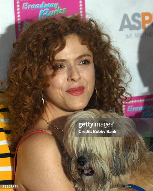 Bernadette Peters attends Broadway Barks 10 in Shubert Alley on July 12, 2008 in New York City.