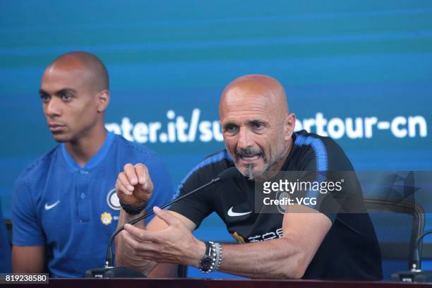 Head coach Luciano Spalletti of FC Internazionale attends a press conference during the Inter summer tour 2017 on July 20, 2017 in Nanjing, Jiangsu...