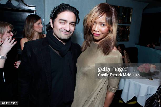 Victor Medina-San Andreas and Tia Walker attend SONIA RYKIEL POUR H&M Exclusive Preview at Bobo on February 4, 2010 in New York City.