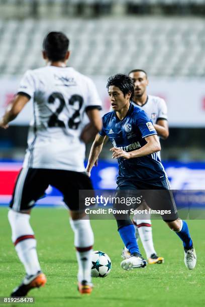 Schalke Defender Atsuto Uchida in action during the Friendly Football Matches Summer 2017 between FC Schalke 04 Vs Besiktas Istanbul at Zhuhai Sport...