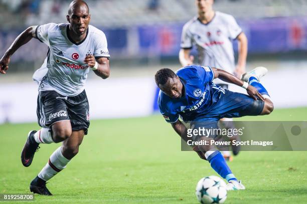 Besiktas Istambul Midfielder Ryan Babel fights for the ball with FC Schalke Forward Bernard Tekpetey during the Friendly Football Matches Summer 2017...