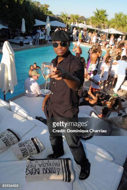 Attends NE-YO's Private Pool Party hosted by Lady Victoria Hervey at Nikki Beach on July 13, 2008 in Saint-Tropez, France