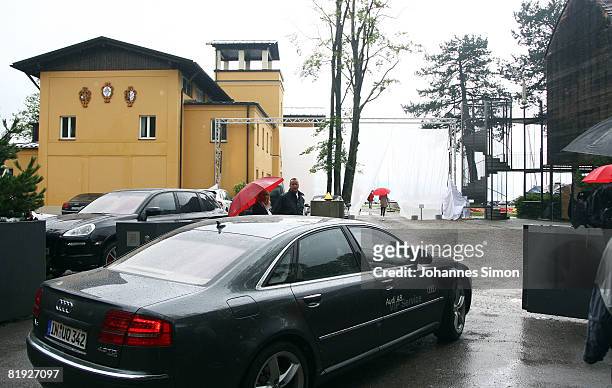 Outside view of the Bayerischer Yacht Club after the wedding ceremony of Chelsea player Michael Ballack on July 14, 2008 in Berg near Starnberg,...
