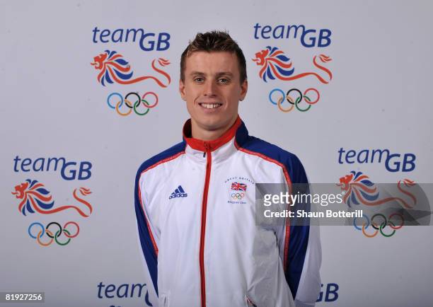 Portrait of Euan Dale, a member of the Swimming team at the National Exhibition Centre on July 14, 2008 in Birmingham, England.