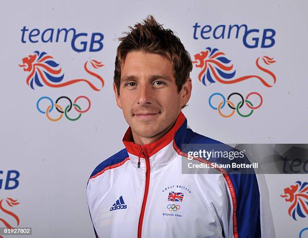 Portrait of Chris Cook, a member of the Swimming team at the National Exhibition Centre on July 14, 2008 in Birmingham, England.