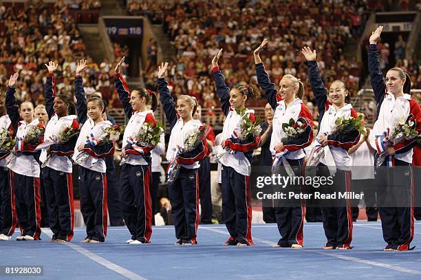 Olympic Trials: Women's National Team during All Around Finals, Day 2 at Wachovia Center. Philadelphia, PA 6/22/2008 CREDIT: Peter Read Miller