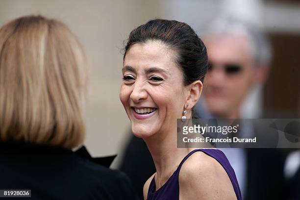 Franco-Colombian politician and former hostage Ingrid Betancourt arrives at the Elysee palace, to be honored with the French Legion of Honor prior to...