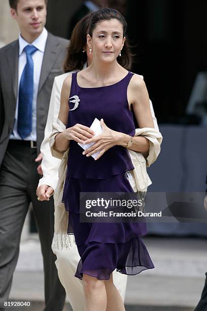 Franco-Colombian politician and former hostage Ingrid Betancourt arrives at the Elysee palace, to be honored with the French Legion of Honor prior to...