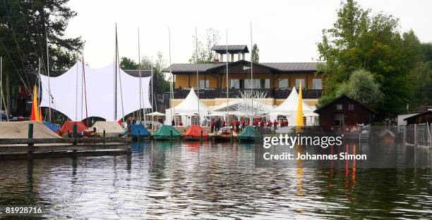 Outside view of the Bayerischer Yacht Club prior to the wedding celebrations of Chelsea player Michael Ballack on July 14, 2008 in Berg near...