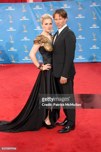 Anna Paquin and Stephen Moyer attend 62nd Annual Primetime Emmy Awards - Arrivals at Nokia Theatre LA Live on August 29, 2010 in Los Angeles, CA.