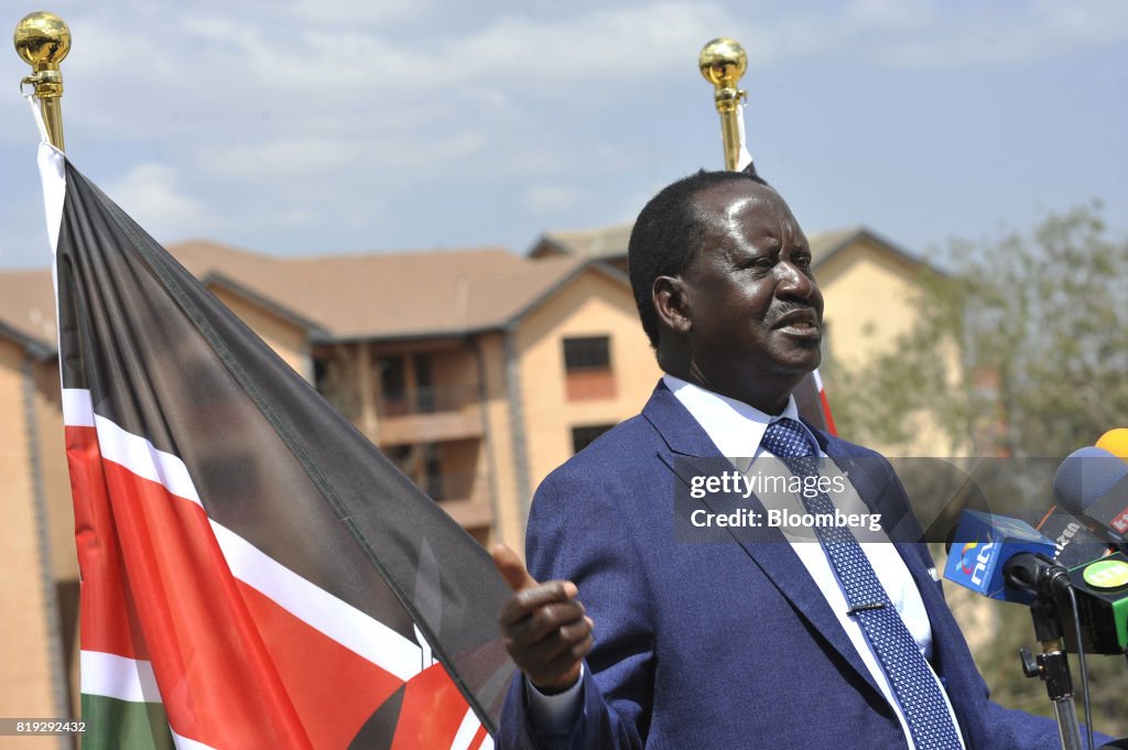 Kenyan Opposition Leader Raila Odinga News Conference Ahead Of August Election