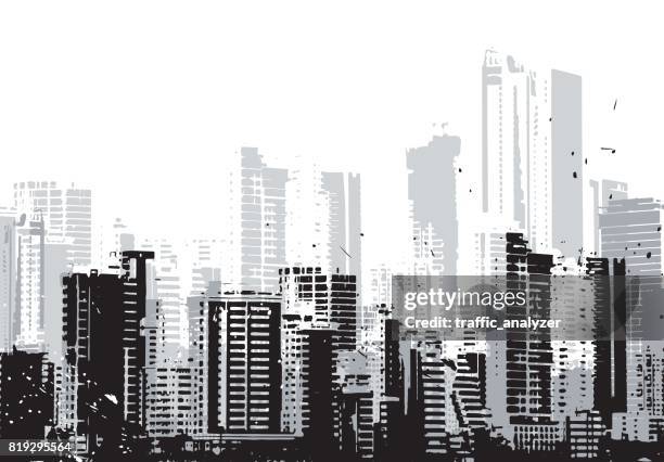 urban background - urban sprawl stock illustrations