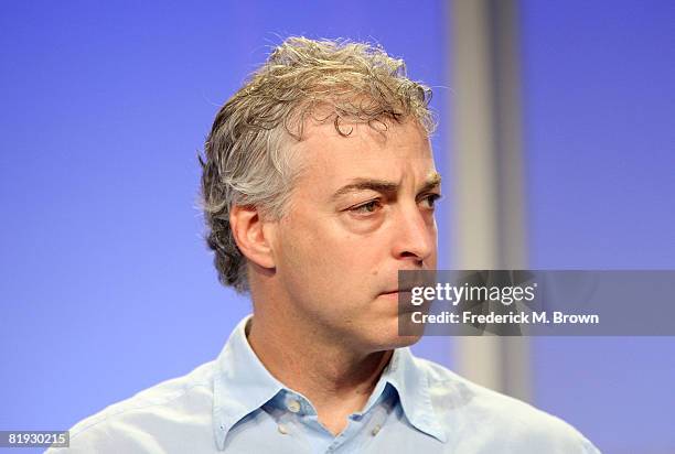 Producer Jeff Pinkner of 'Fringe' speaks during day seven of the Fox Image Campaign 2008 Summer Television Critics Association Press Tour held at the...