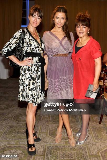 Pamela Peeters, Almudena Fernandez and Mirtha Jennings attend DESIGNER BRIDE Collection Show at 583 Park Ave on June 22, 2010 in New York City.