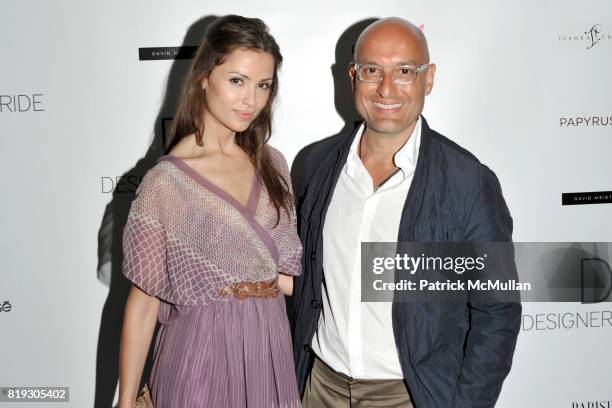 Almudena Fernandez and Angel Sanchez attend DESIGNER BRIDE Collection Show at 583 Park Ave on June 22, 2010 in New York City.