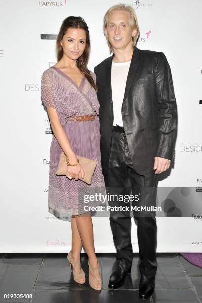 Almudena Fernandez and David Meister attend DESIGNER BRIDE Collection Show at 583 Park Ave on June 22, 2010 in New York City.