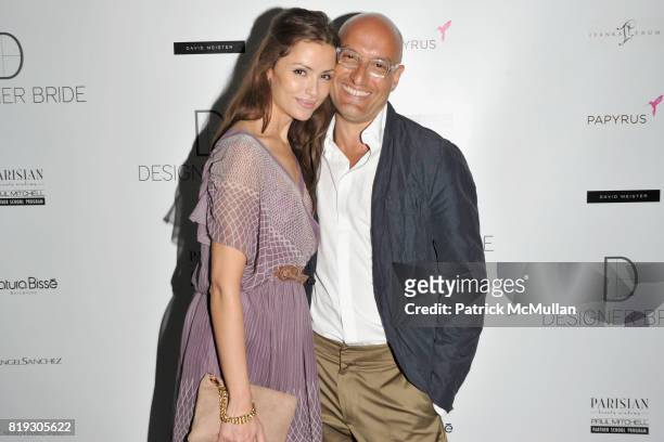 Almudena Fernandez and Angel Sanchez attend DESIGNER BRIDE Collection Show at 583 Park Ave on June 22, 2010 in New York City.