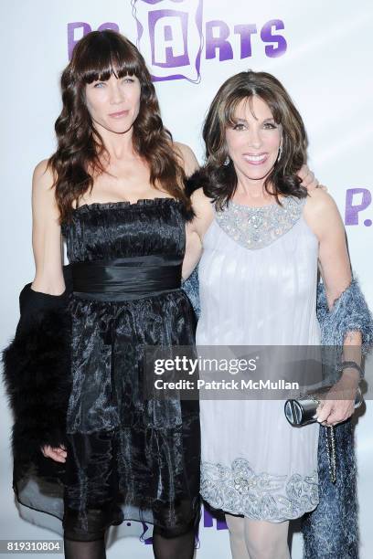 Stacy Haiduk and Kate Linder attend Opening Night Preview Party Of the LA Antique Show Benefiting P.S. ARTS at Barker Hangar on April 21, 2010 in...