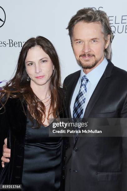 Lisa Nichols and Stephen Nichols attend Opening Night Preview Party Of the LA Antique Show Benefiting P.S. ARTS at Barker Hangar on April 21, 2010 in...