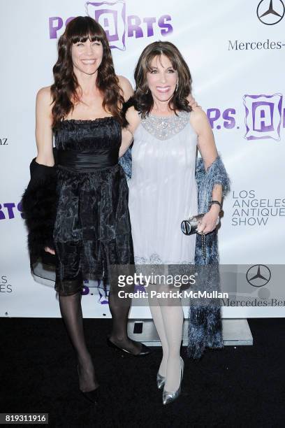 Stacy Haiduk and Kate Linder attend Opening Night Preview Party Of the LA Antique Show Benefiting P.S. ARTS at Barker Hangar on April 21, 2010 in...