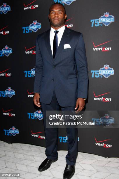 Myron Rolle attends NFL and VERIZON Celebrate Draft Eve at Abe and Arthur's on April 21, 2010 in New York City.