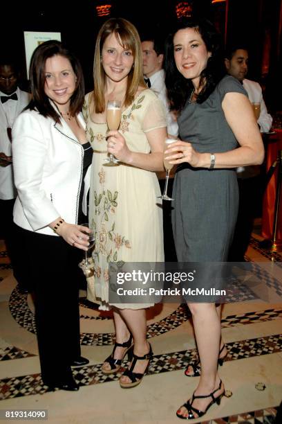 Melissa Singer, Lori Sandler and Dawn Weinstein attend THE FOOD ALLERGY INITIATIVE'S Spring Luncheon at Cipriani 42nd Street on April 21, 2010 in New...