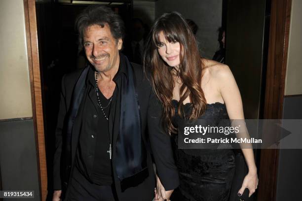 Al Pacino and Lucila Sola attend HBO Films NYC Premiere After-Party for "YOU DON'T KNOW JACK" at The Four Seasons Restaurant on April 14, 2010 in New...