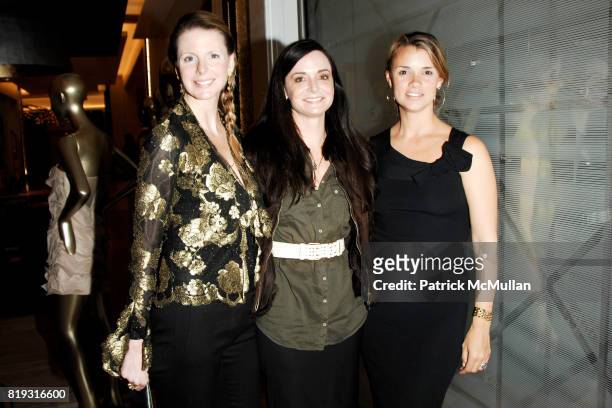 Karen Duffy, Annie Churchill Albert and Allison Aston attend SAKS FIFTH AVENUE & VALENTINO Host a Dinner to benefit SAVE VENICE at Saks Fifth Avenue...