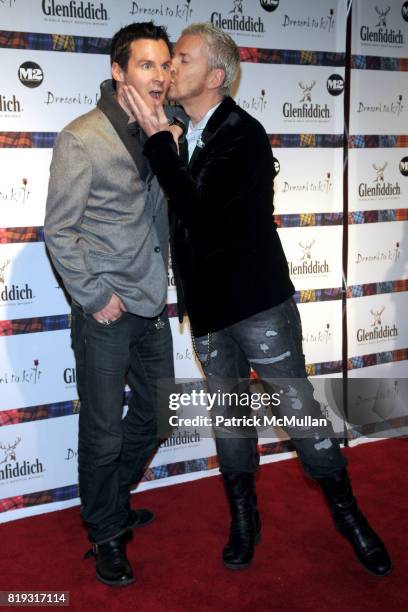 Colin McAllister and Justin Ryan attend GLENFIDDICH Presents DRESSED TO KILT at M2 Ultra Lounge on April 5, 2010 in New York City.