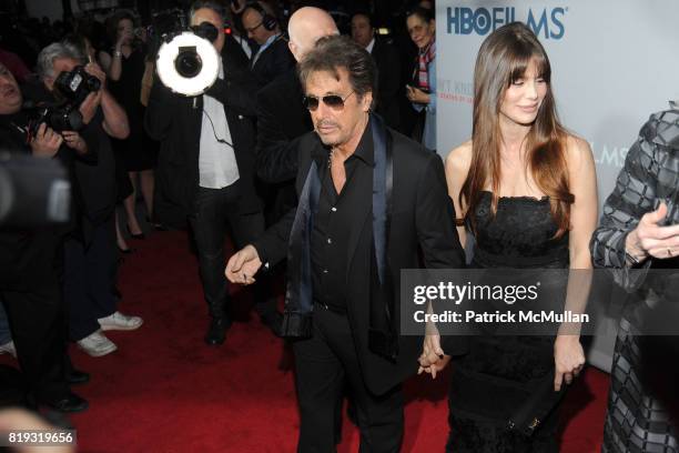 Al Pacino and Lucila Sola attend HBO Films NYC Premiere of "YOU DON'T KNOW JACK" at The Ziegfeld Theater on April 14, 2010 in New York City.