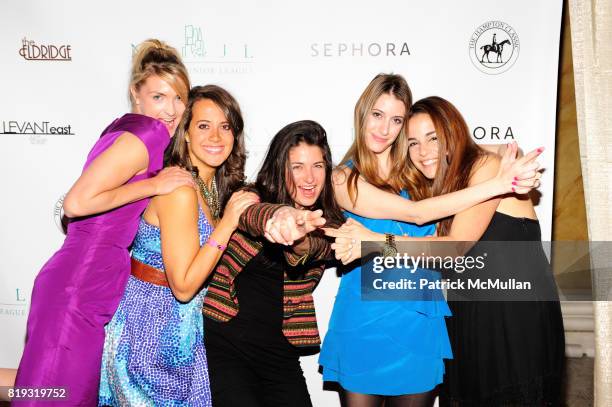 Elissa Velluto, Leticia Frazao, Ellen Gorra, Ali Epstein and Taylor Salditch attend NEW YORK JUNIOR LEAGUE'S SPRING AUCTION 2010 at Capitale on April...