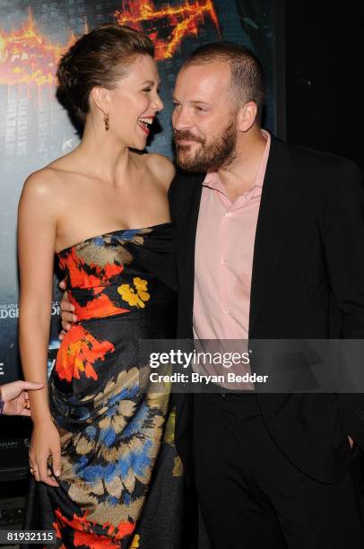 Actors Maggie Gyllenhaal and Peter Sarsgaard arrive at the world premiere of "The Dark Knight" at AMC Loews Lincoln Square - IMAX on July 14, 2008 in...