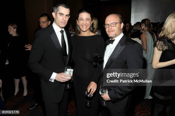 Fernando Vigil, Vanessa von Bismarck and Max Weiner attend NEW YORKERS FOR CHILDREN Spring Dinner Dance Presented by AKRIS at The Mandarin Oriental...